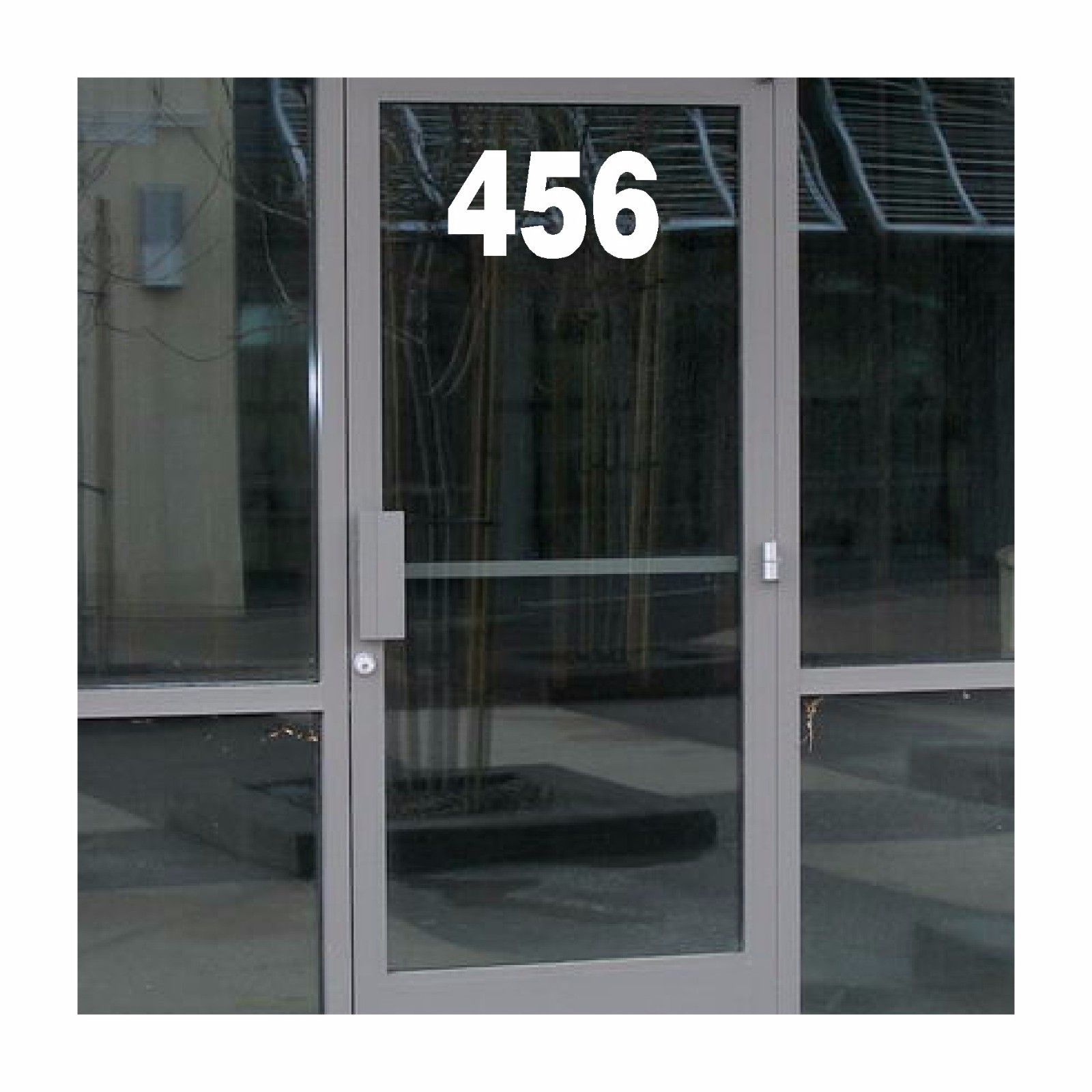 BUSINESS ADDRESS NUMBER VINYL DECAL ON WINDOW STREET NUMBER STICKER