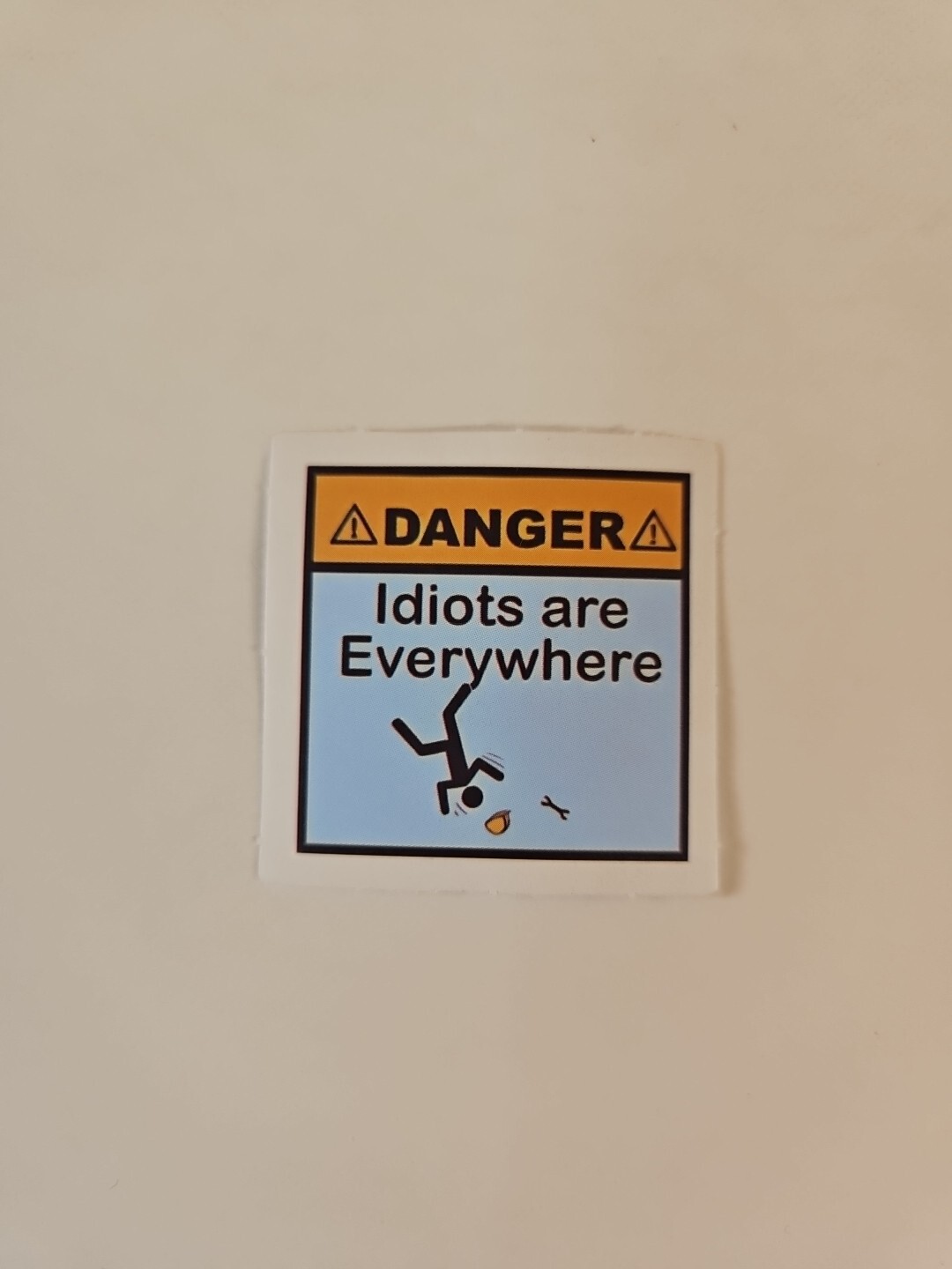 Danger! Idiots Are Everywhere! Funny Hardhat Sticker / Toolbox Decal