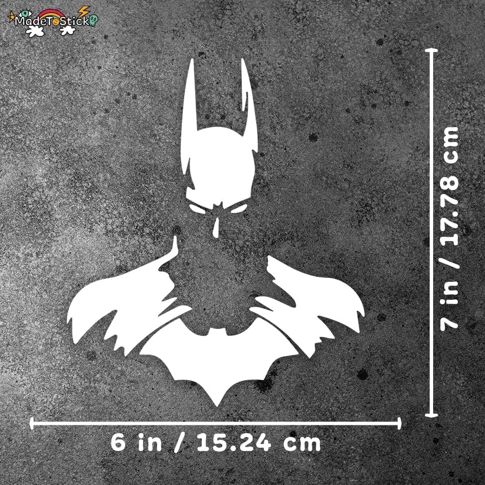 Batman Silhouette Car Window Vinyl Decal Waterproof Laptop Bumper Sticker 6×7 in