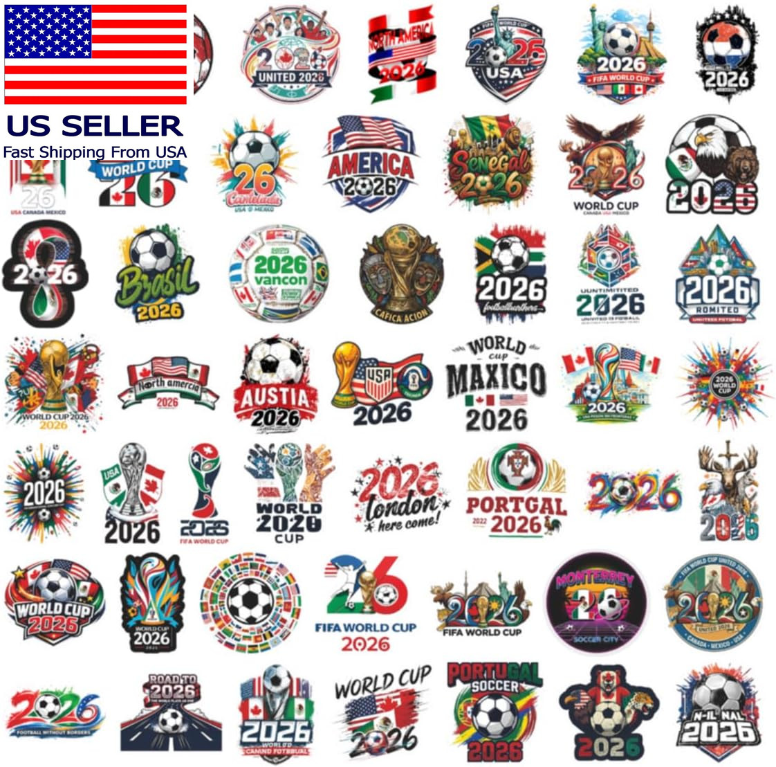 World Cup Football Soccer Stickers Soccer Water Bottle Stickers,Soccer Party Spo