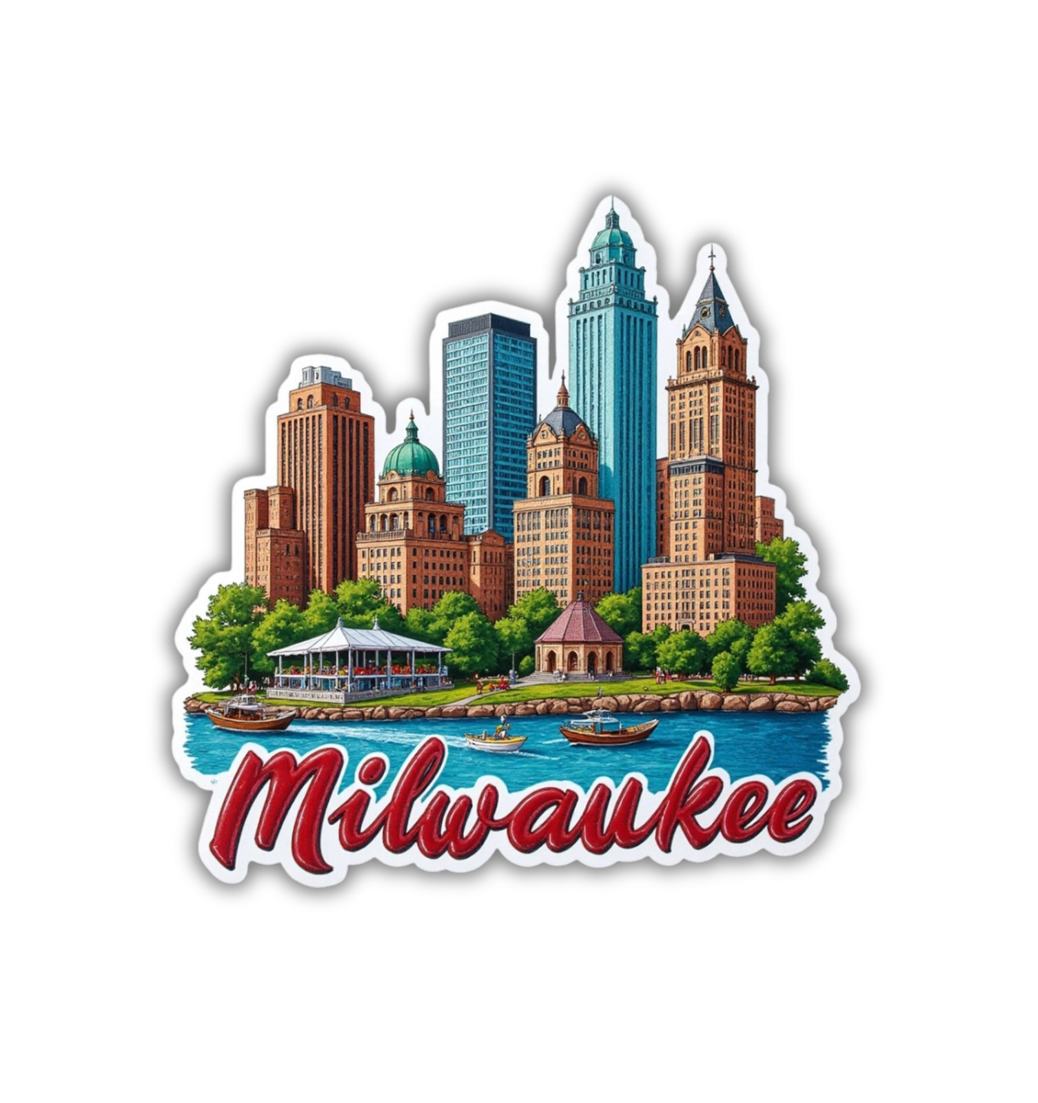 Milwaukee Fridge Magnet or Laptop Sticker