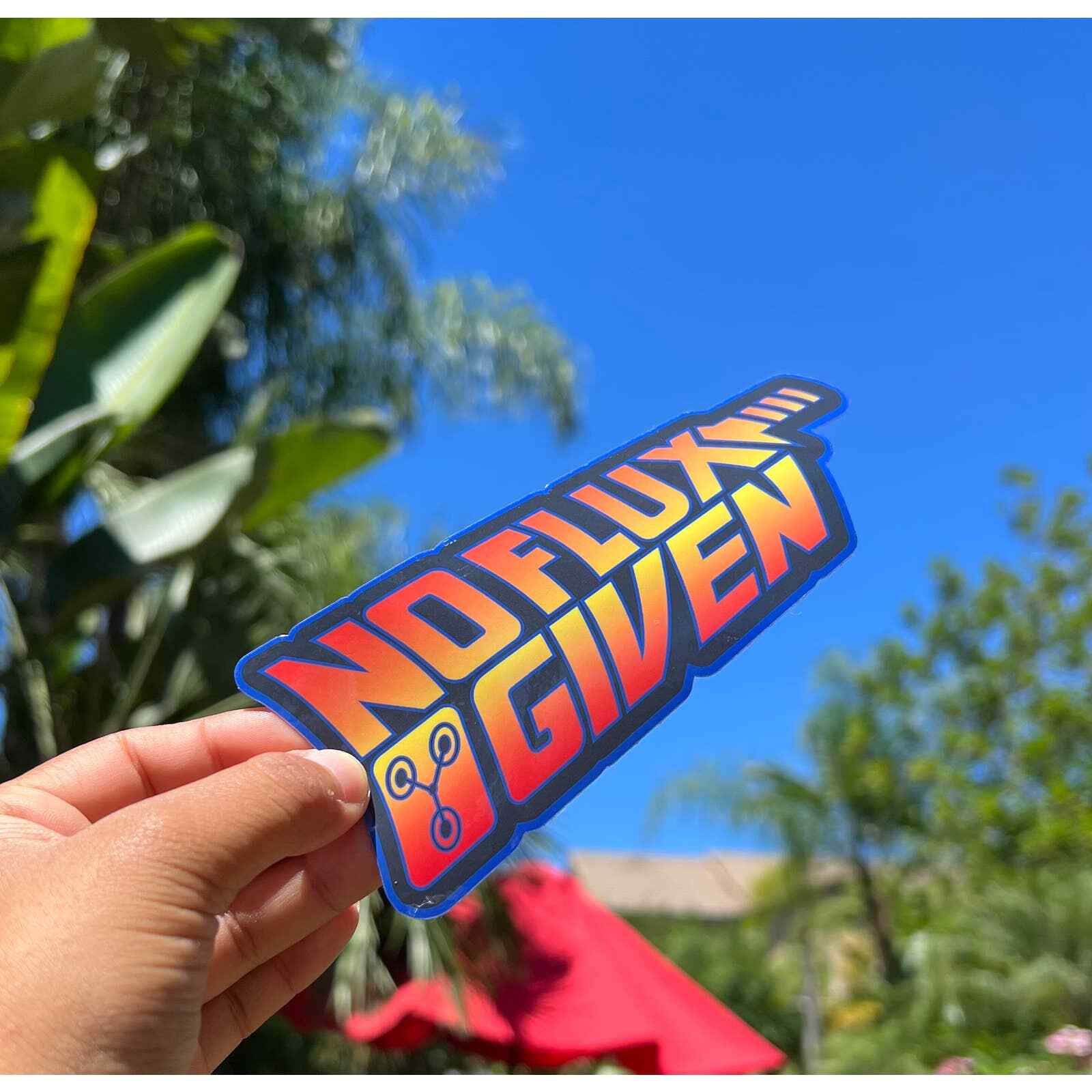 4" Back to the future "No flux given" Vinyl Sticker Decal