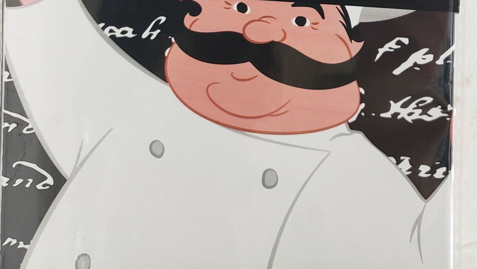 KITCHEN STOVE BACKSPLASH STICKER / WALL DECALl (30"x18") FAT CHEF, GR