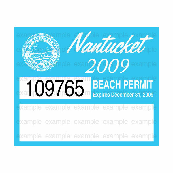 Nantucket Beach Permit Sticker Decal ACK 2000-2024