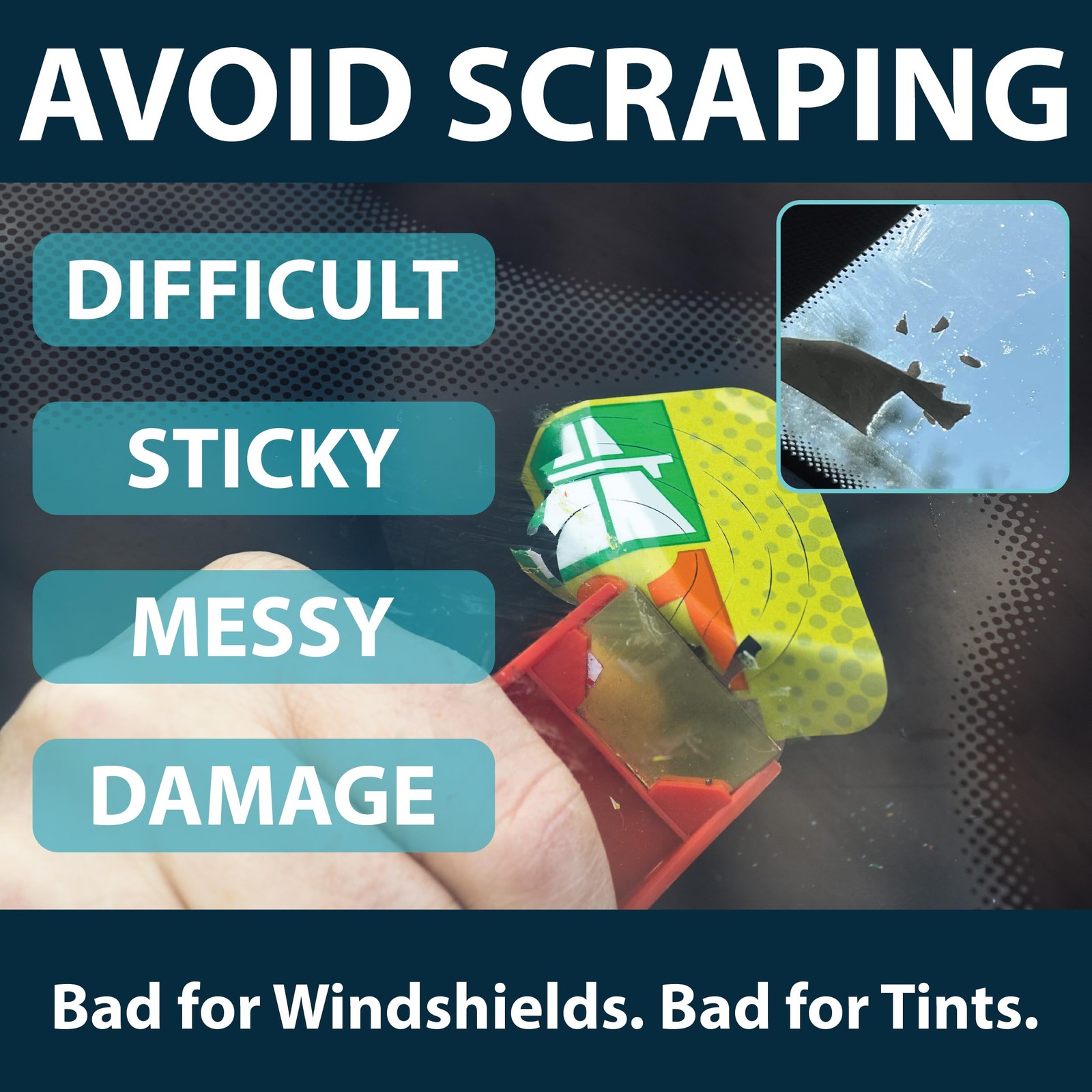 Windshield Sticker Decal – Easy Apply, Removable, Residue-Free, Precision-Cut