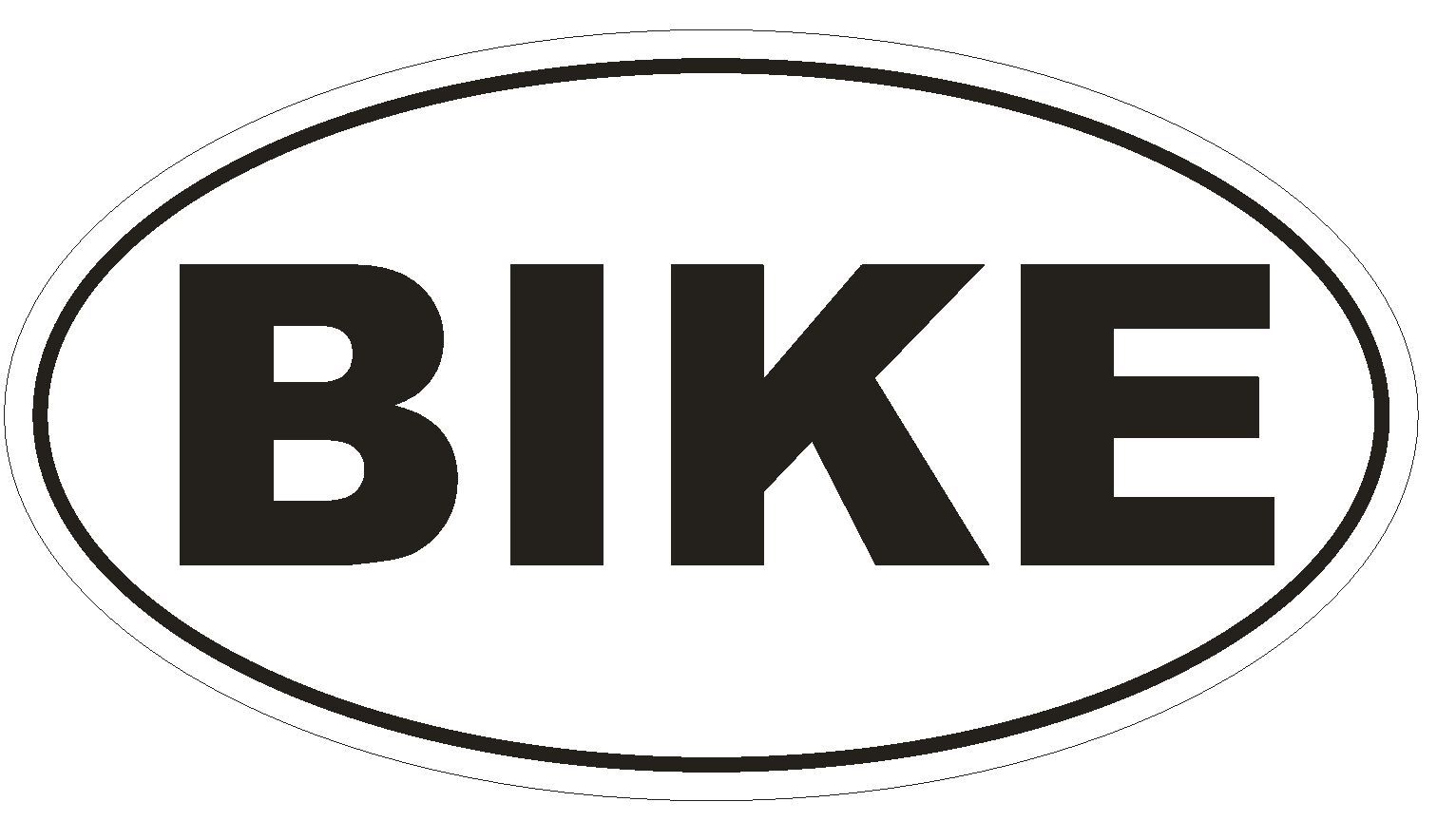 BIKE Oval Bumper Sticker or Helmet Sticker D506 Euro Oval Laptop Cellphone