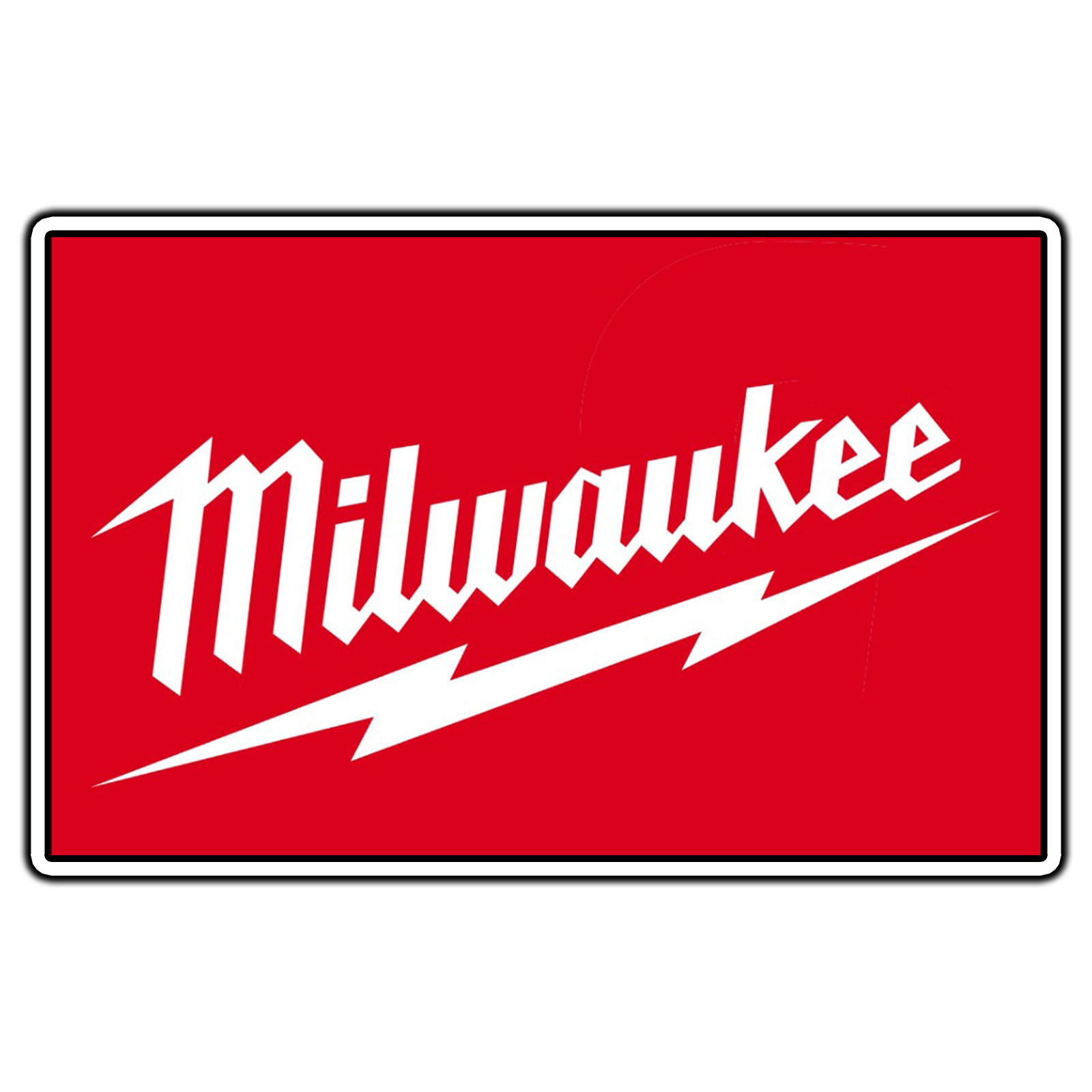 Milwaukee Banner Logo #4 Sticker Waterproof Vinyl Decal Die-Cut Car Garage