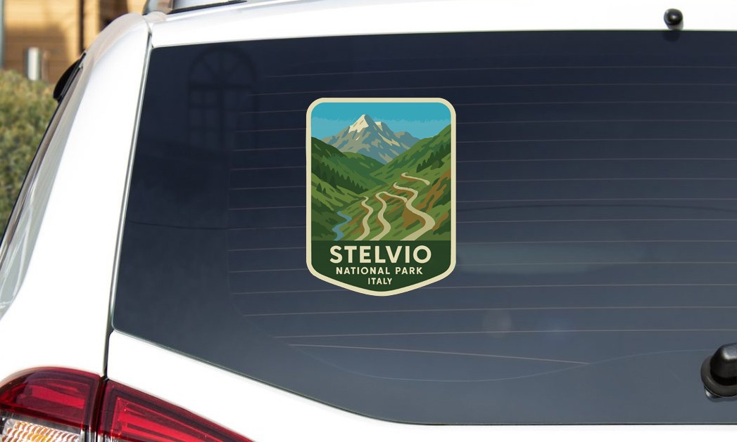 Stelvio Italy National Park Sticker Decal Vinyl Die-Cut World National Parks