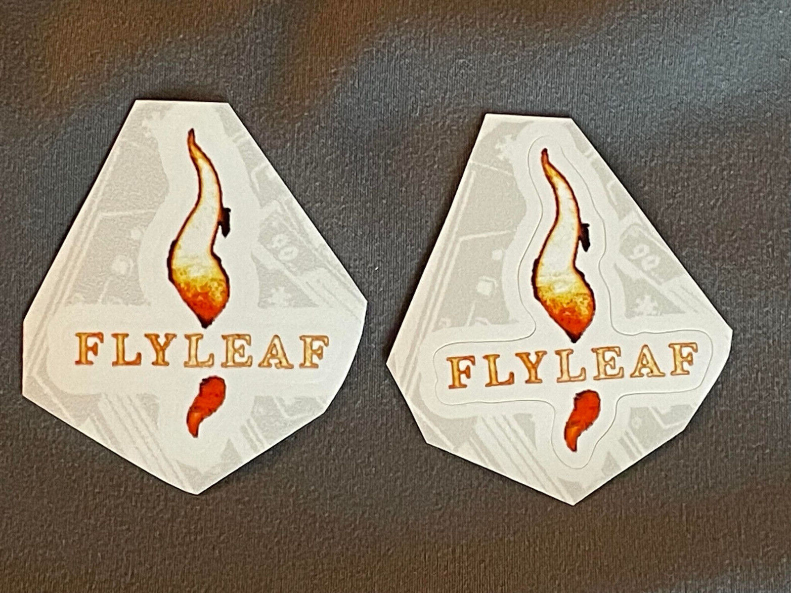 Lot (2) FLYLEAF 1 1/2" x 1 3/4" Band Logo STICKERS Fast! FREE SHIP! Lacey Sturm