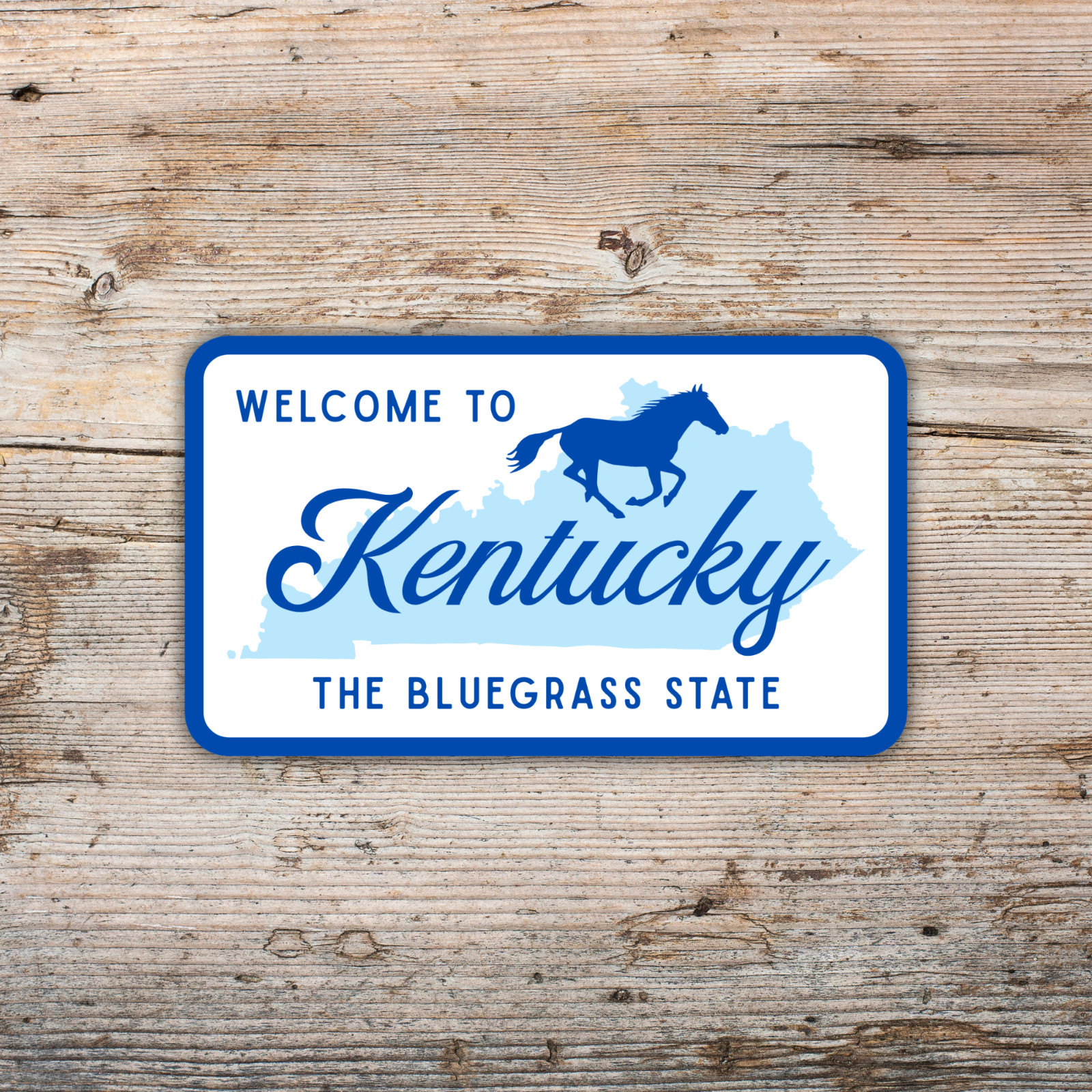 Welcome to Kentucky Sticker The Bluegrass State Vinyl Decal Waterproof Travel