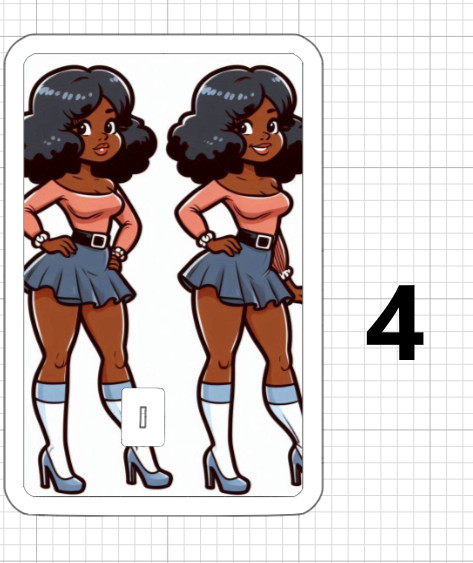 Sexy Black Girl Credit Debit ATM Card Skin Stickers African American Queen Retro