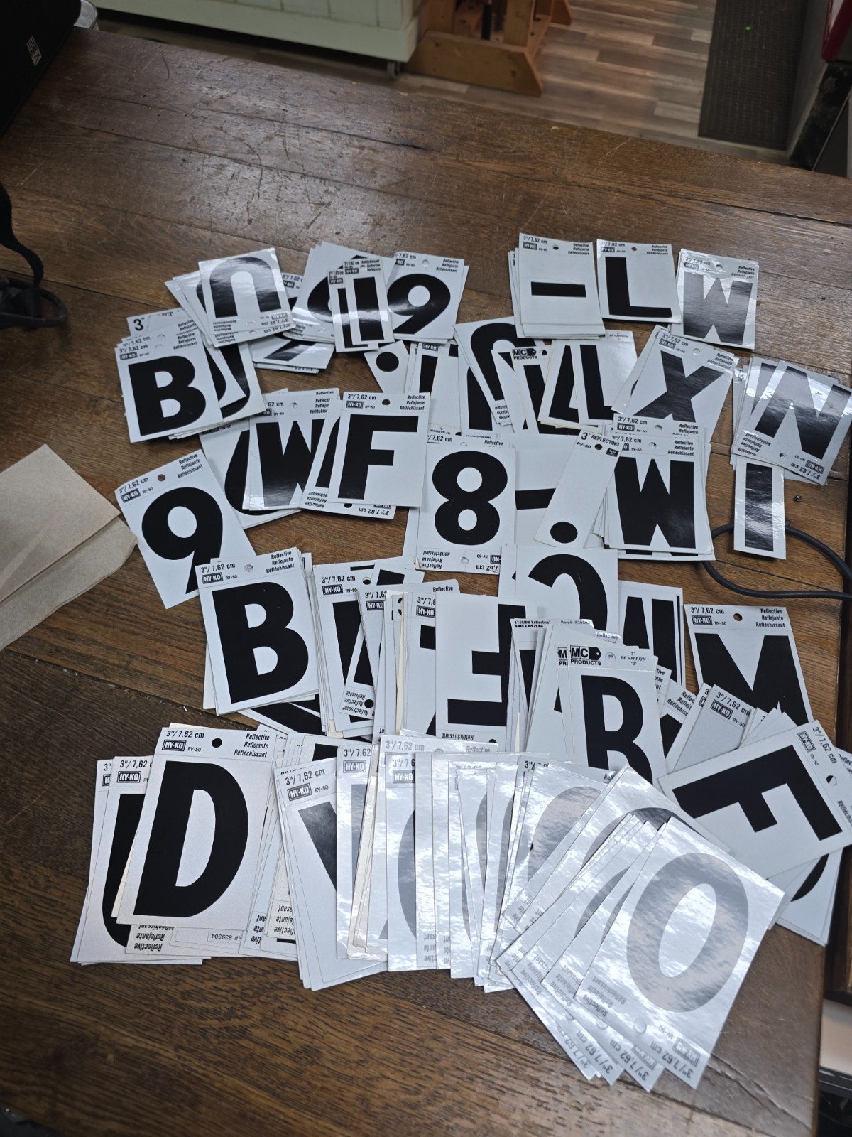 👀 HY-KO & MC Products 3" Black Reflective Letters & Numbers – OVER 200!