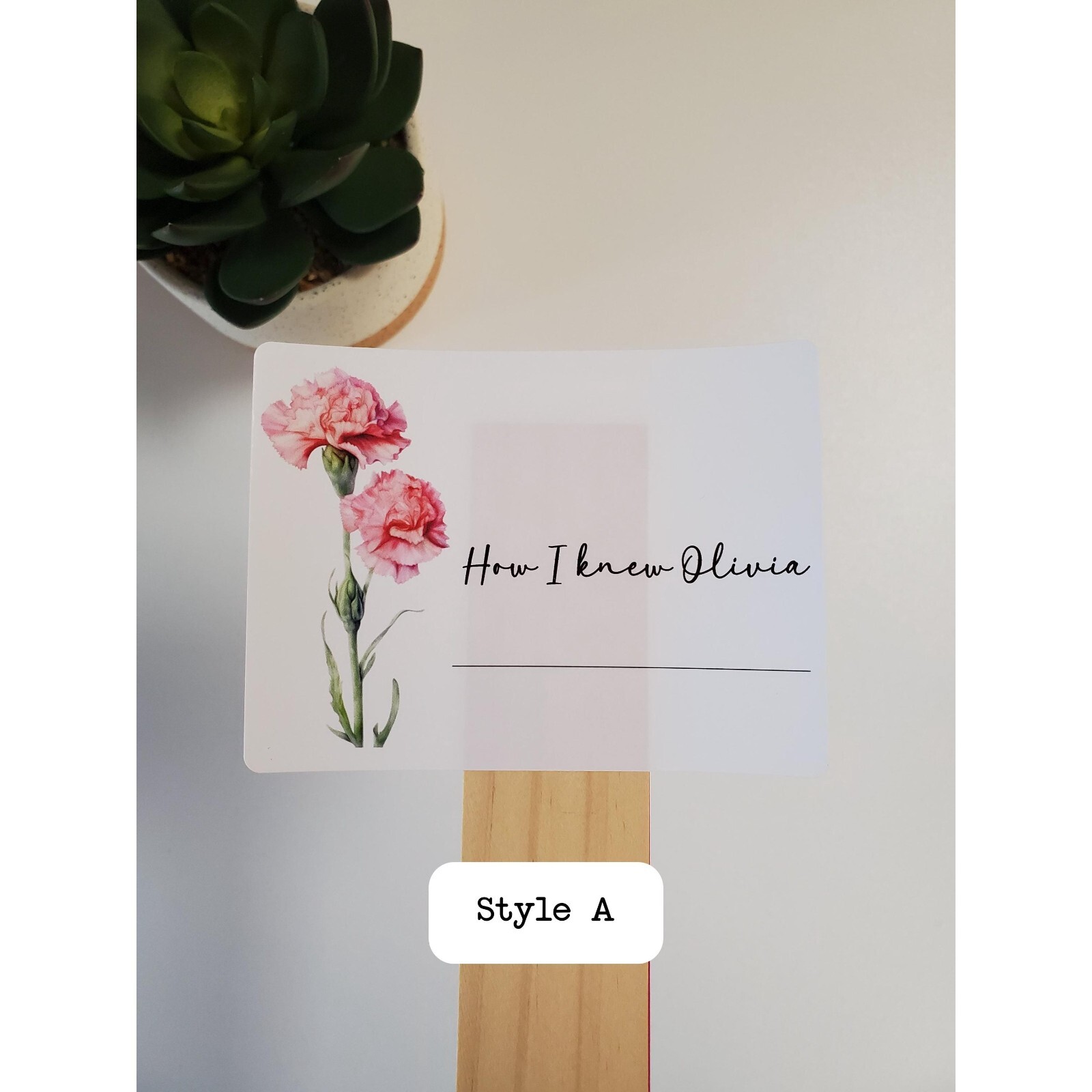Custom Memorial Name Tag Stickers | Celebration Of Life | 4" x 3" Glossy Labels