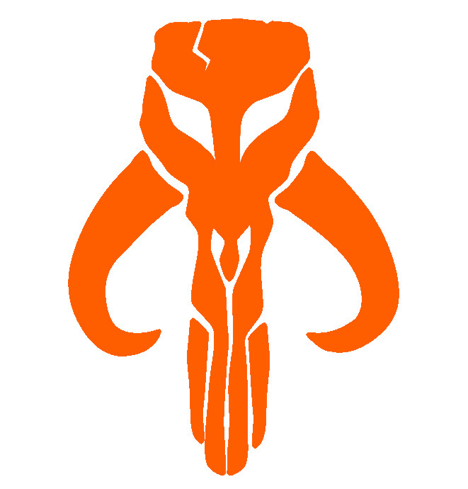 MANDALORIAN MYTHOSAUR SKULL, STAR WARS Decal Stickers for Cars, Windows, Laptops