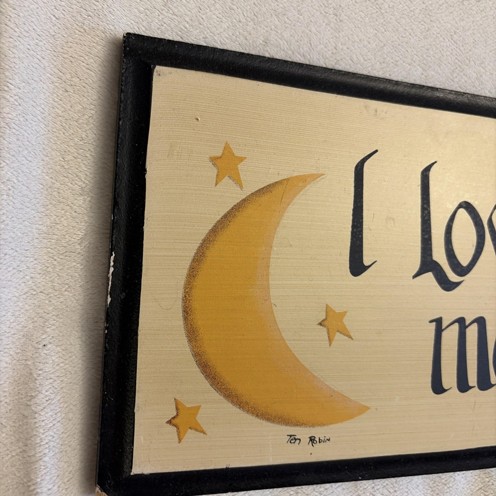 16×6 "I Love You To The Moon & Back" Wooden Wall Sign Plaque Celestial Nursery
