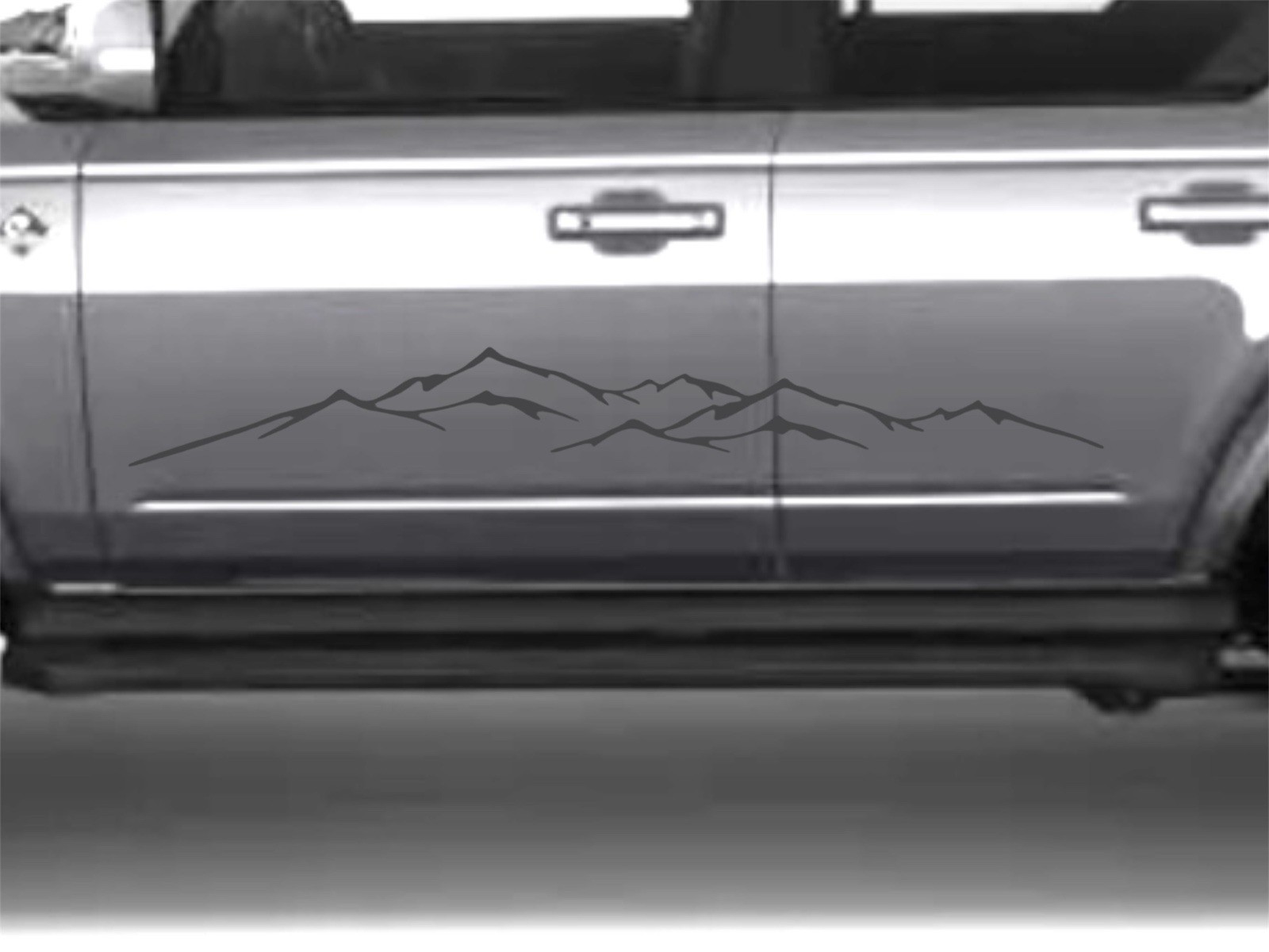 Mountain range scene large Vinyl Decal for Car Truck trailer Windows