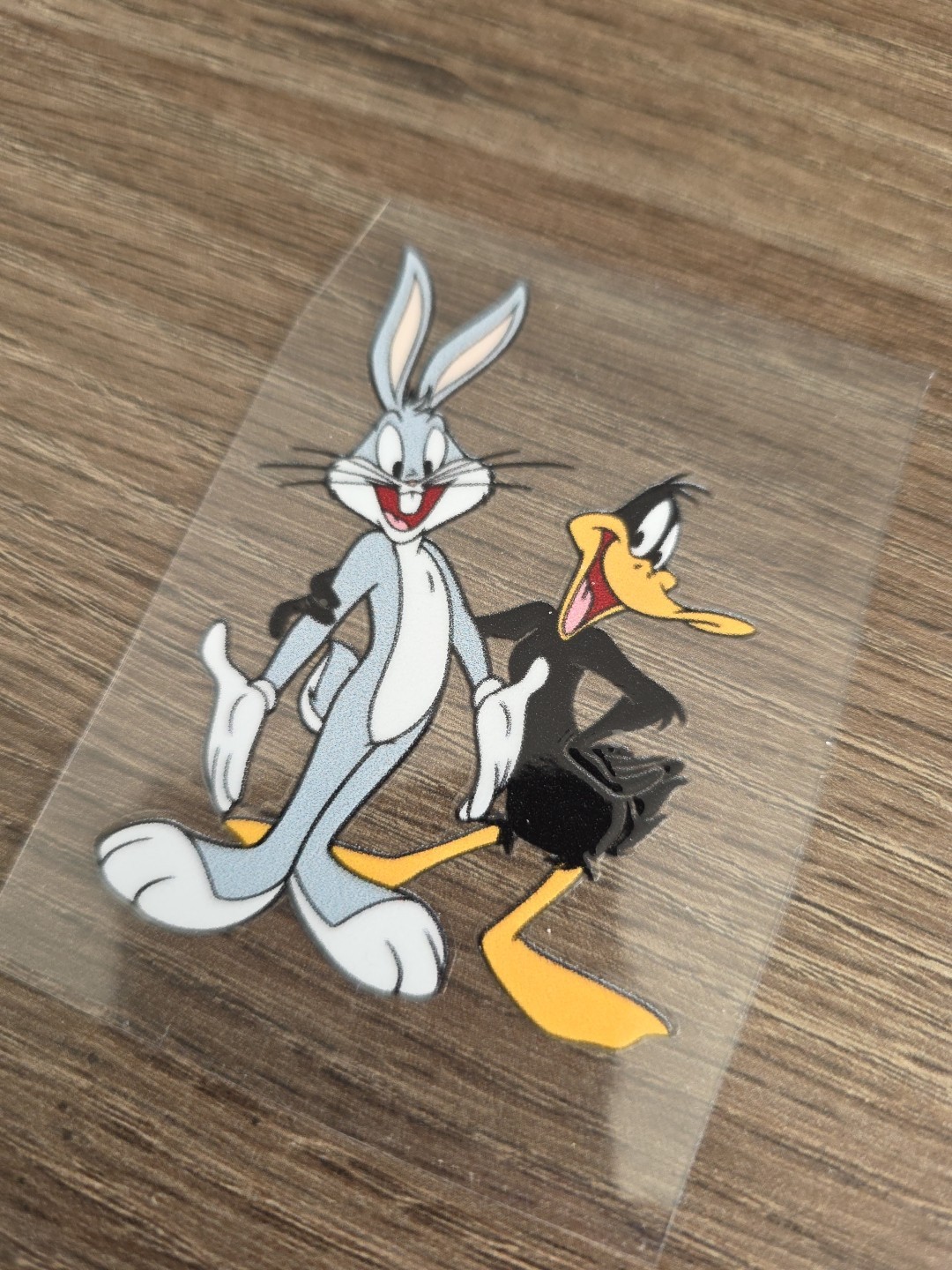Bugs Bunny And Daffy Duck Retro Vintage Cartoon Raised UV DTF Decal 3in