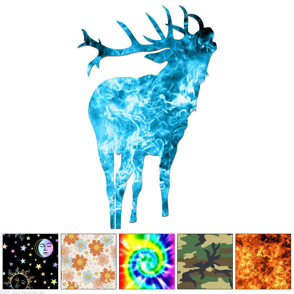 Elk Deer Buck – Decal Sticker – Multiple Patterns & Sizes – ebn7123