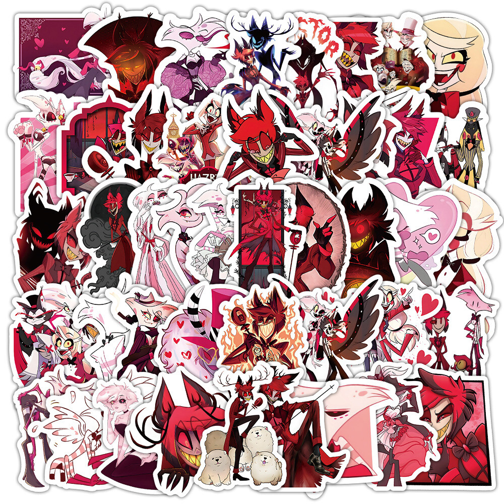 100Pcs Hazbin Hotel Season 2 Cartoon Sticker for Adults Teens Girl Water Bottles