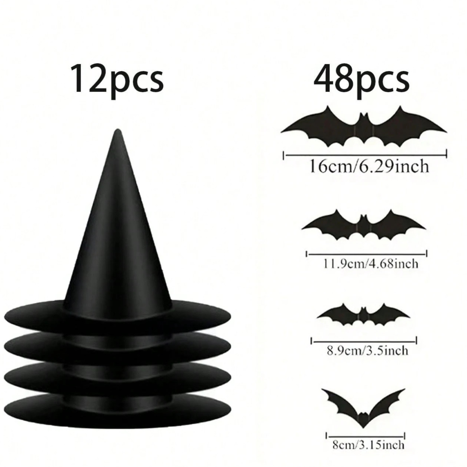 3D Bat Stickers 4 Sizes DIY Wall Halloween Decor Scary Bats For Haunted Home New