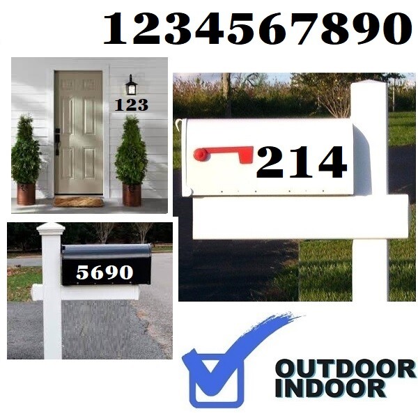 Mailbox Address locker Numbers Decal Sticker Window Door Wall Sign, GEORGIA PRO