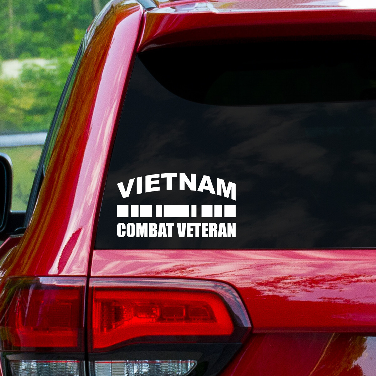 Vietnam Combat Veteran Decal 5" Wide Window Sticker – 28 Different Colors!