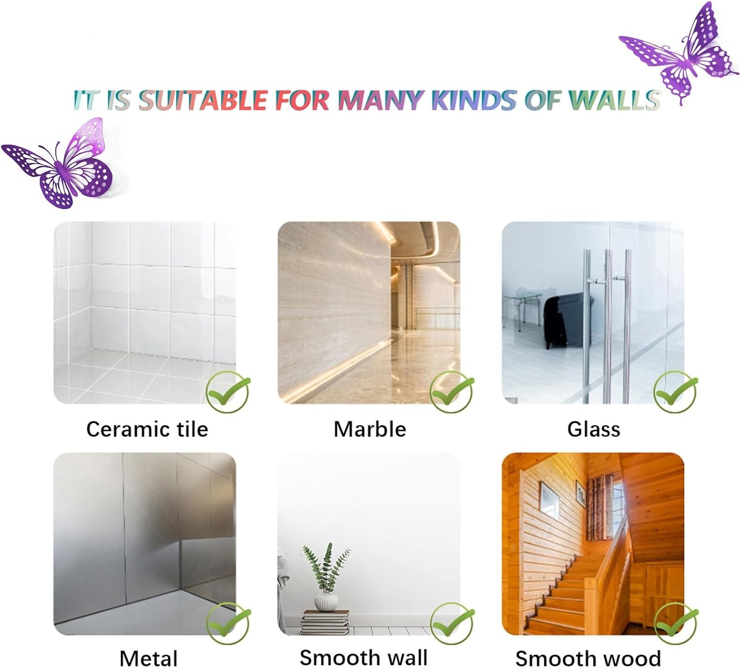 Purple 3D Butterfly Wall Stickers – Waterproof Removable Decor for Kids' Rooms