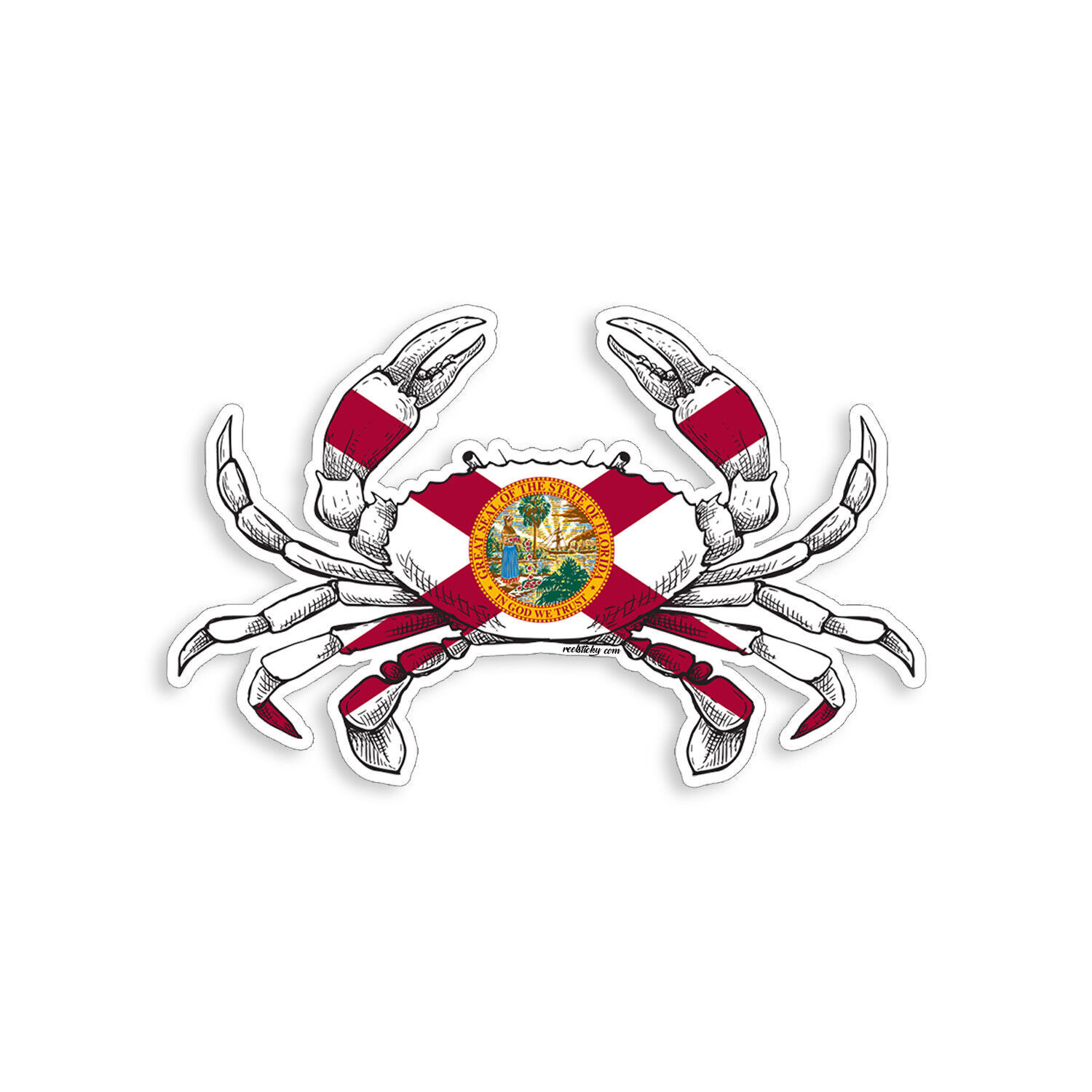 Florida Crab Sticker Decal