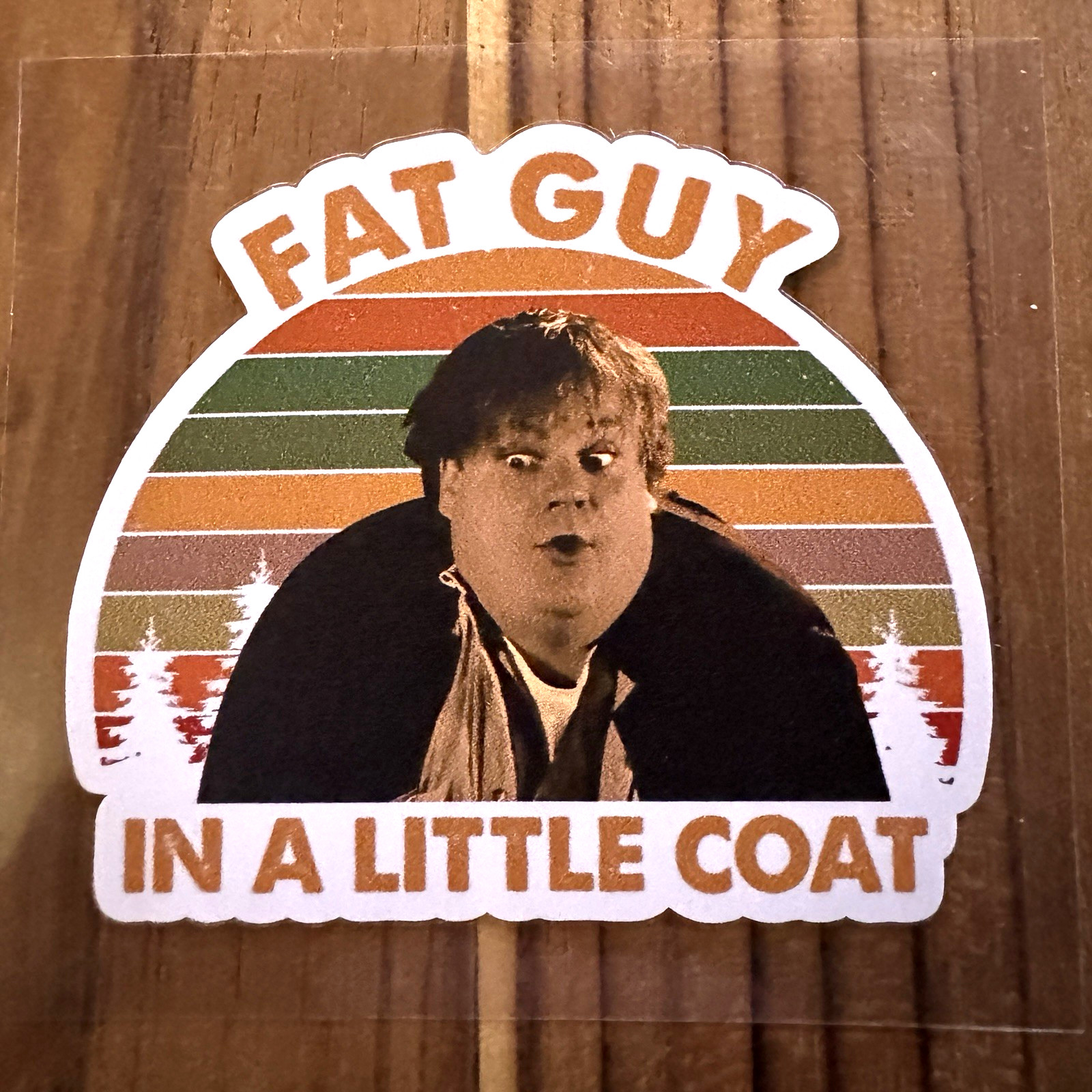 Chris Farley "Fat Guy in a Little Coat" Tommy Boy 2.5" Die-Cut Vinyl Sticker