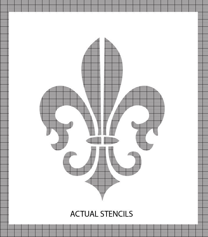 Large Wall Fleur De Lis Mylar Damask STENCIL Pattern FAUX MURAL Reusable 0001