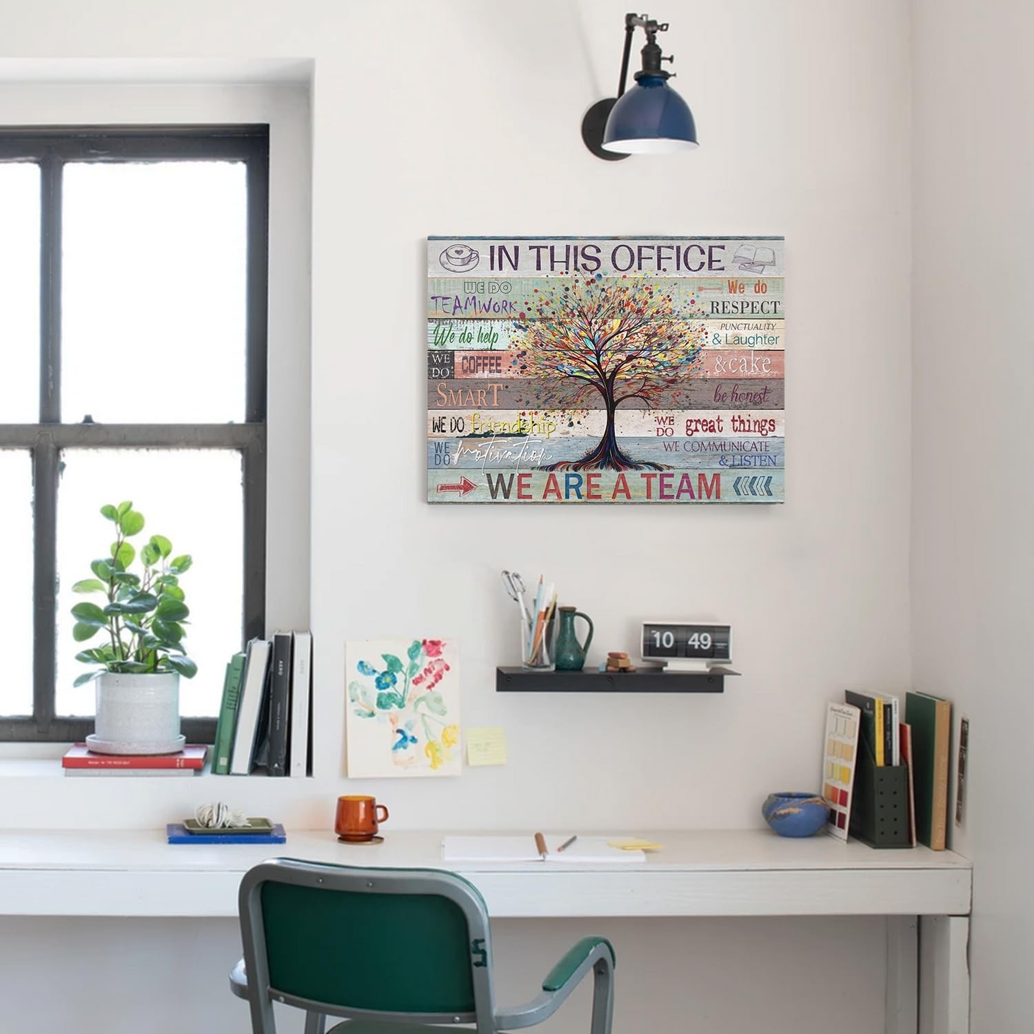 Vintage Motivational Office Wall Art Decor Rustic Inspirational Wall Art Post…
