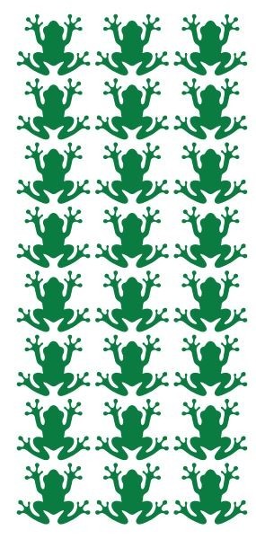 Frog Stickers Sticker Vinyl 1.20" DC34-068 Green
