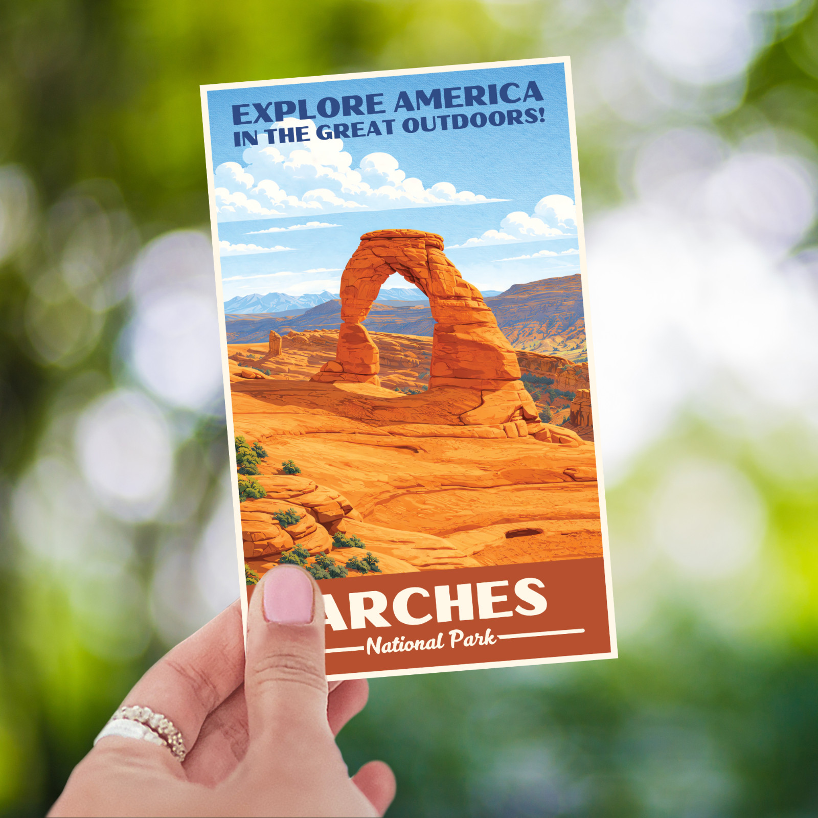 Arches National Park Sticker WPA Vintage Travel Waterproof Decal Utah