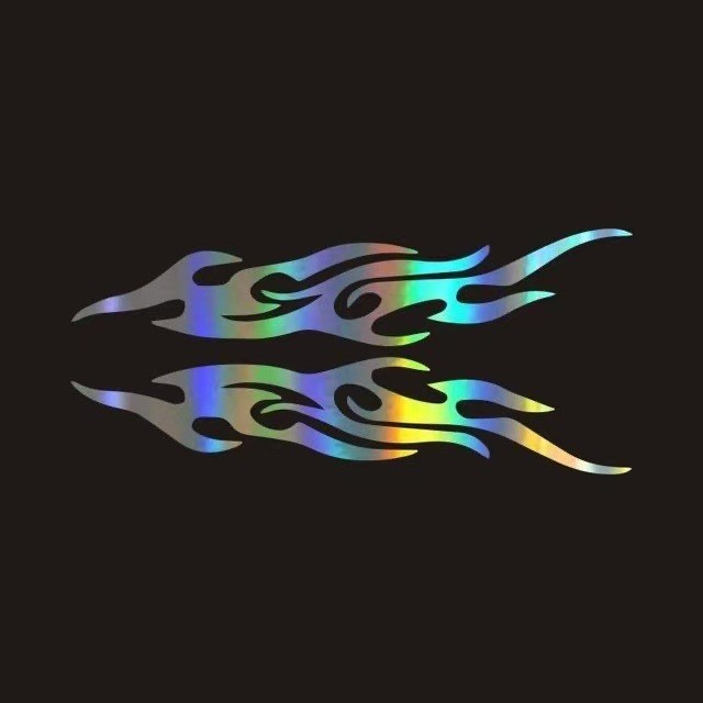 Auto Car Motorcycle Flame Fire Totem Sticker Bumper Mirror Scratch Cover