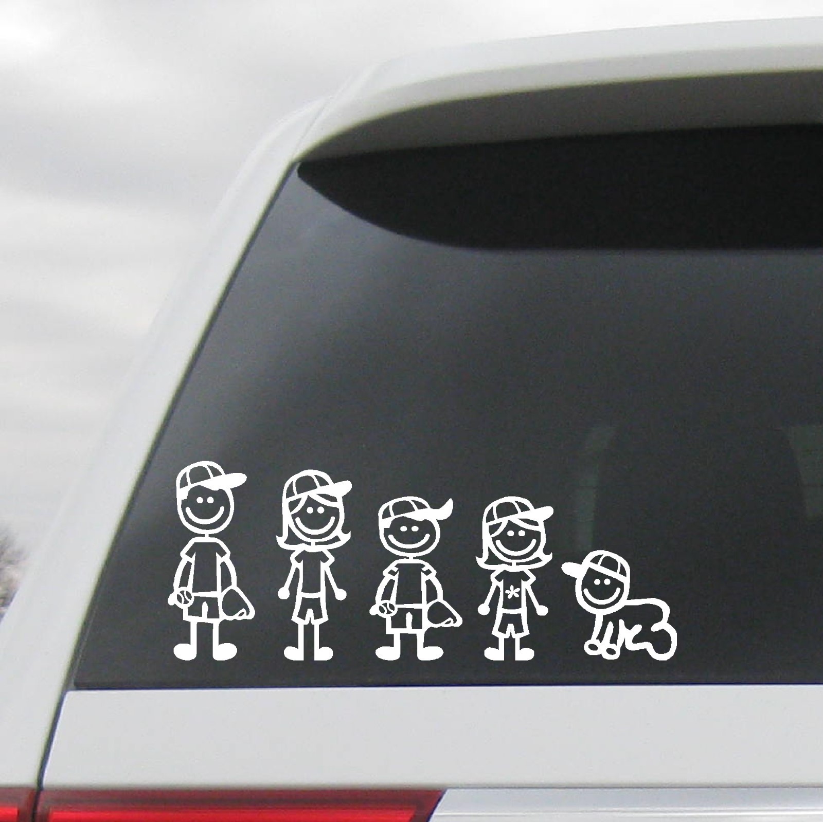 Stick Figure Family Vinyl Decal Sticker Custom Personal Car Window Dad Mom Pet