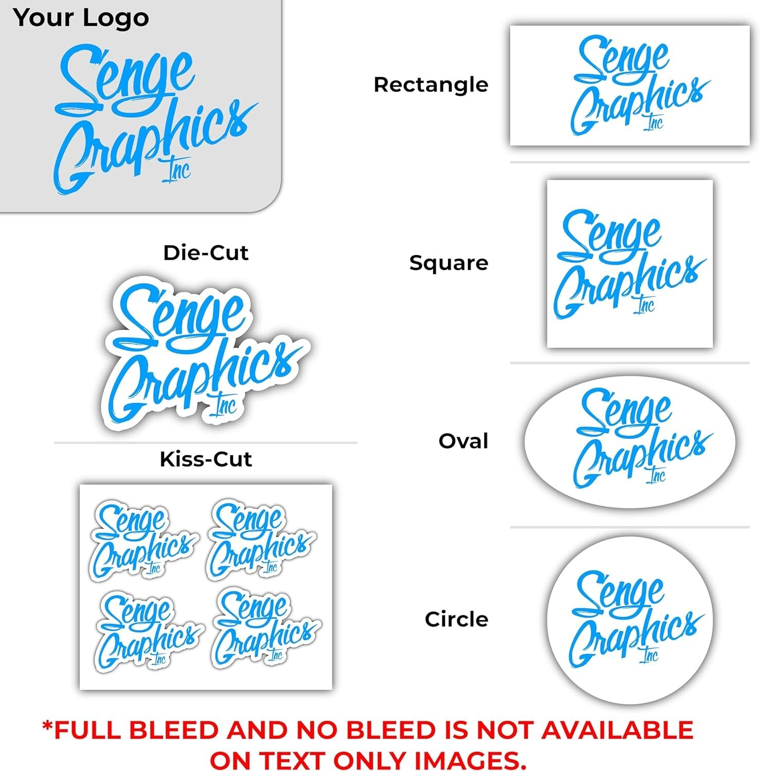 50 stickers logo print stickers waterproof labels custom stickers