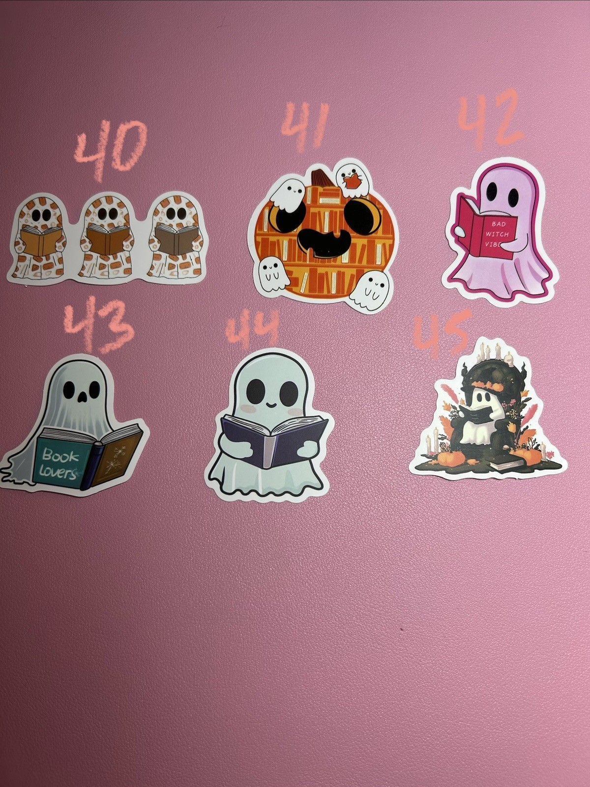 Animals And Ghosts Reading Books Stickers