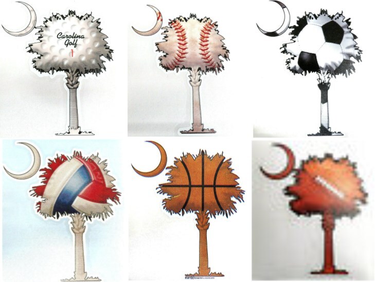 Sports Stickers Palmetto Tree Vinyl Decal Car Window Truck Glass Sc Flag