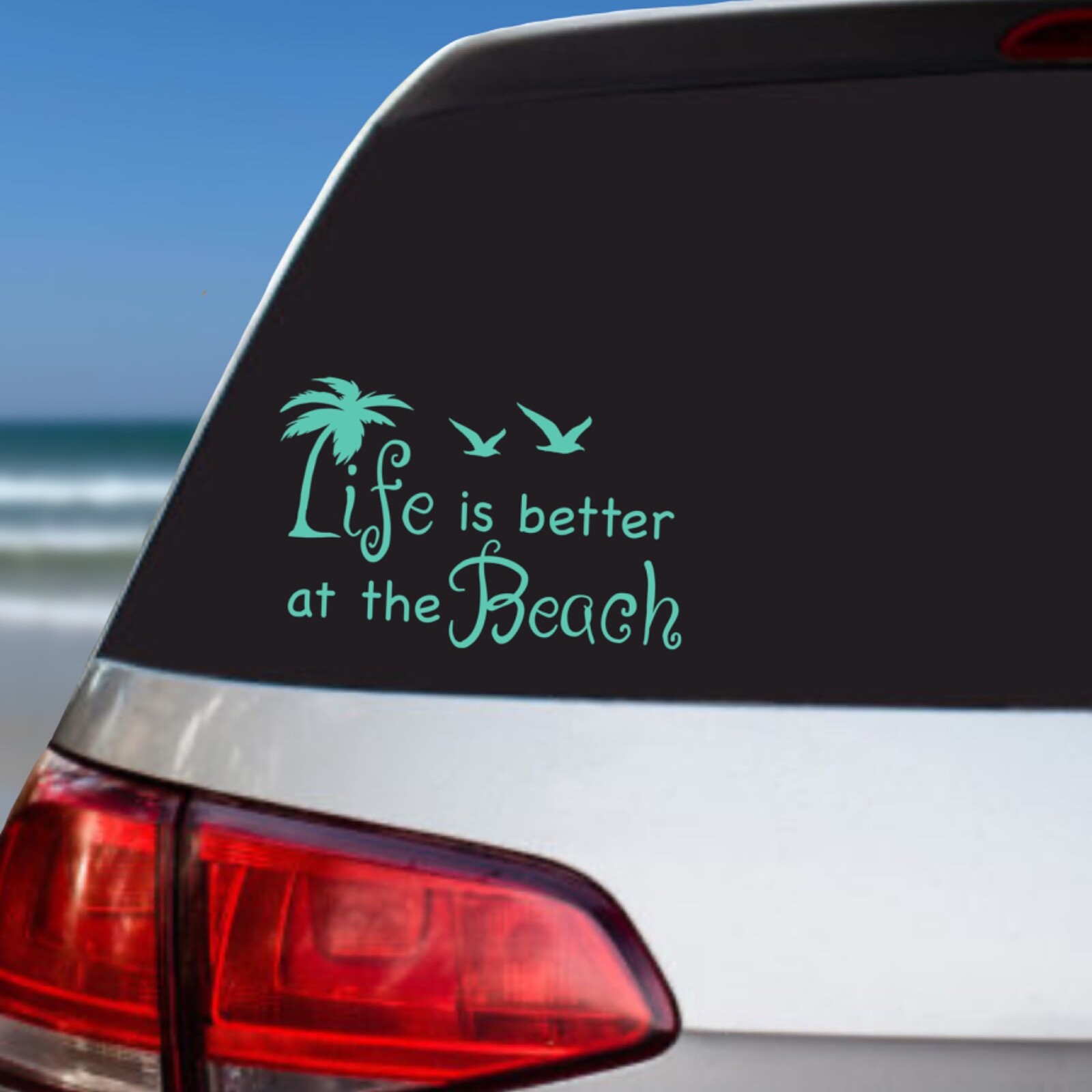 Life is Better at the Beach Decal. Beach Car Decal. Palm Tree Decal. Beach SVG.