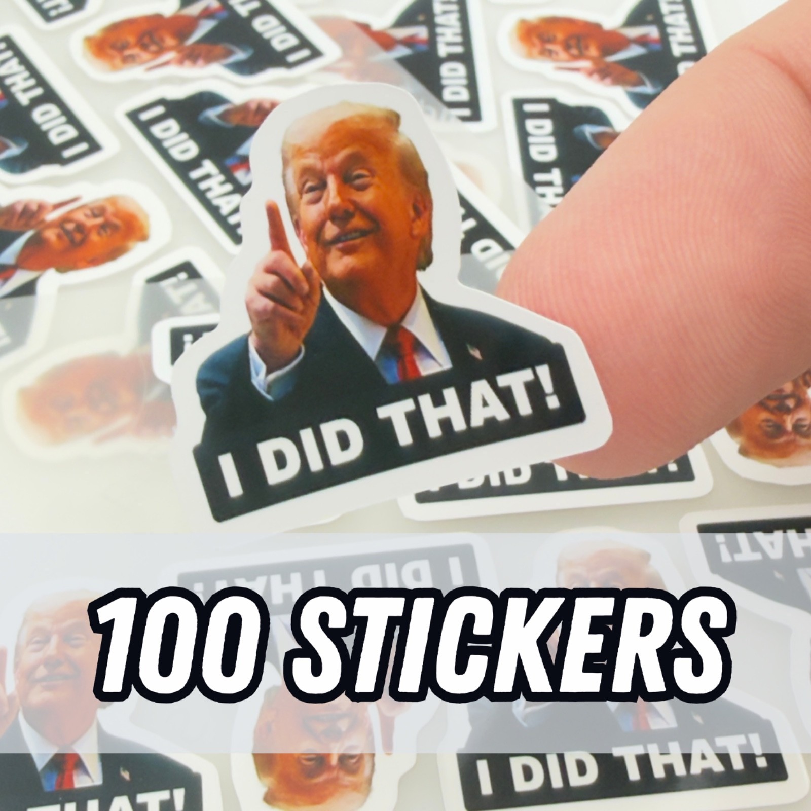 100 pcs Trump I Did That Gas Pump Stickers Anti Trump Waterproof Decals Mini 1"