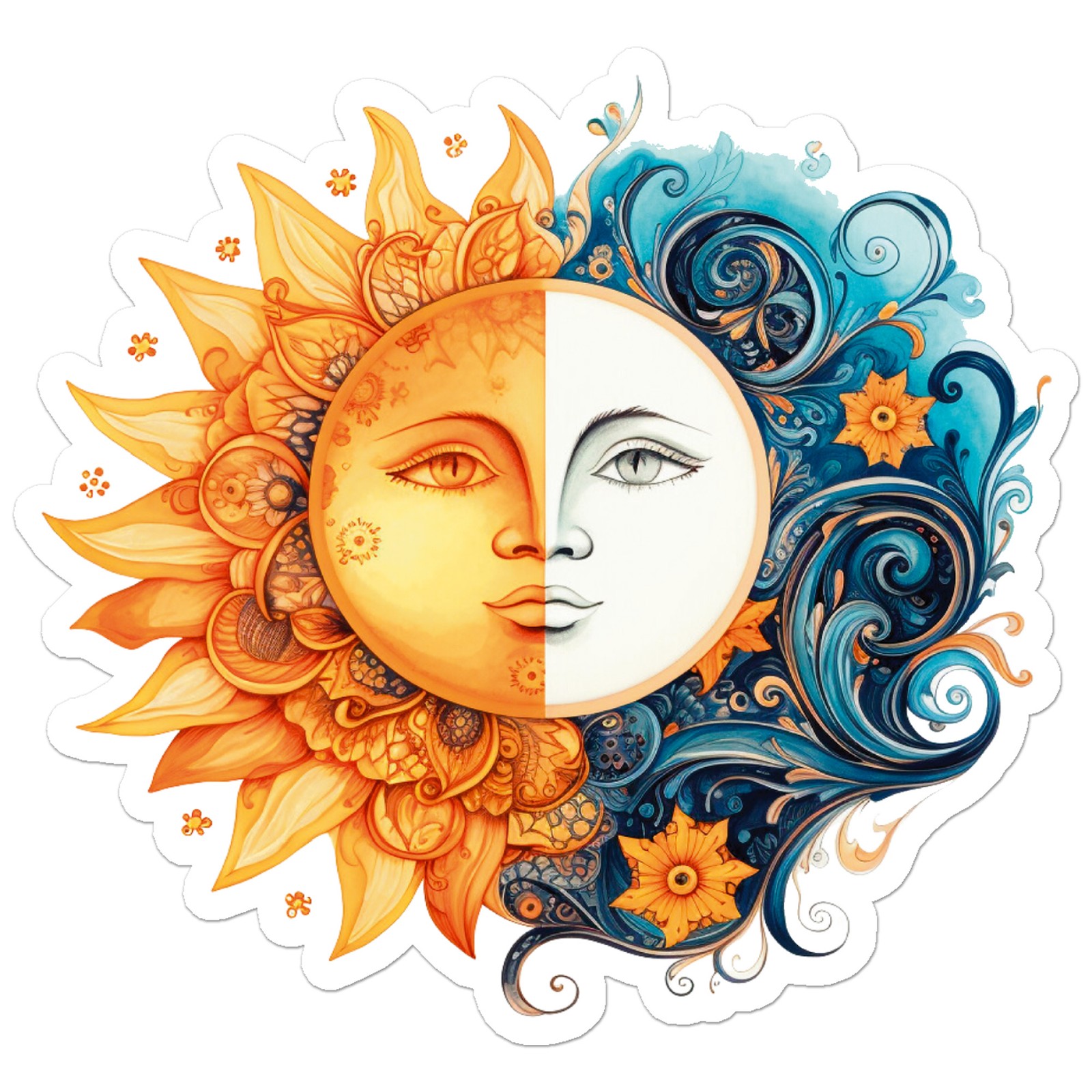 Sun Moon Celestial – Vinyl Decal Sticker – Car Window Laptop – ebn11965