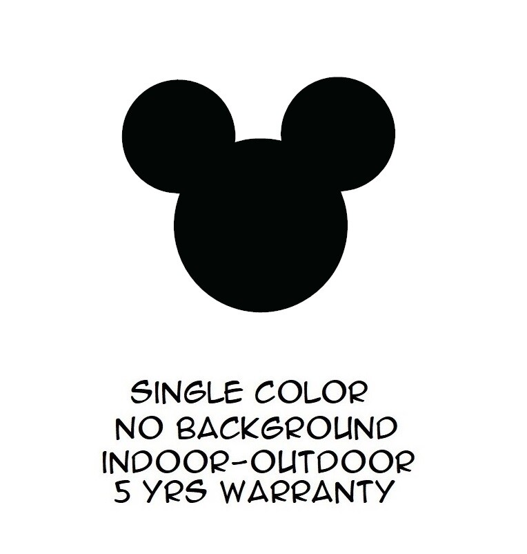Mickey Mouse Disney Die-cut Vinyl Decal Sticker Logo Ears Shape
