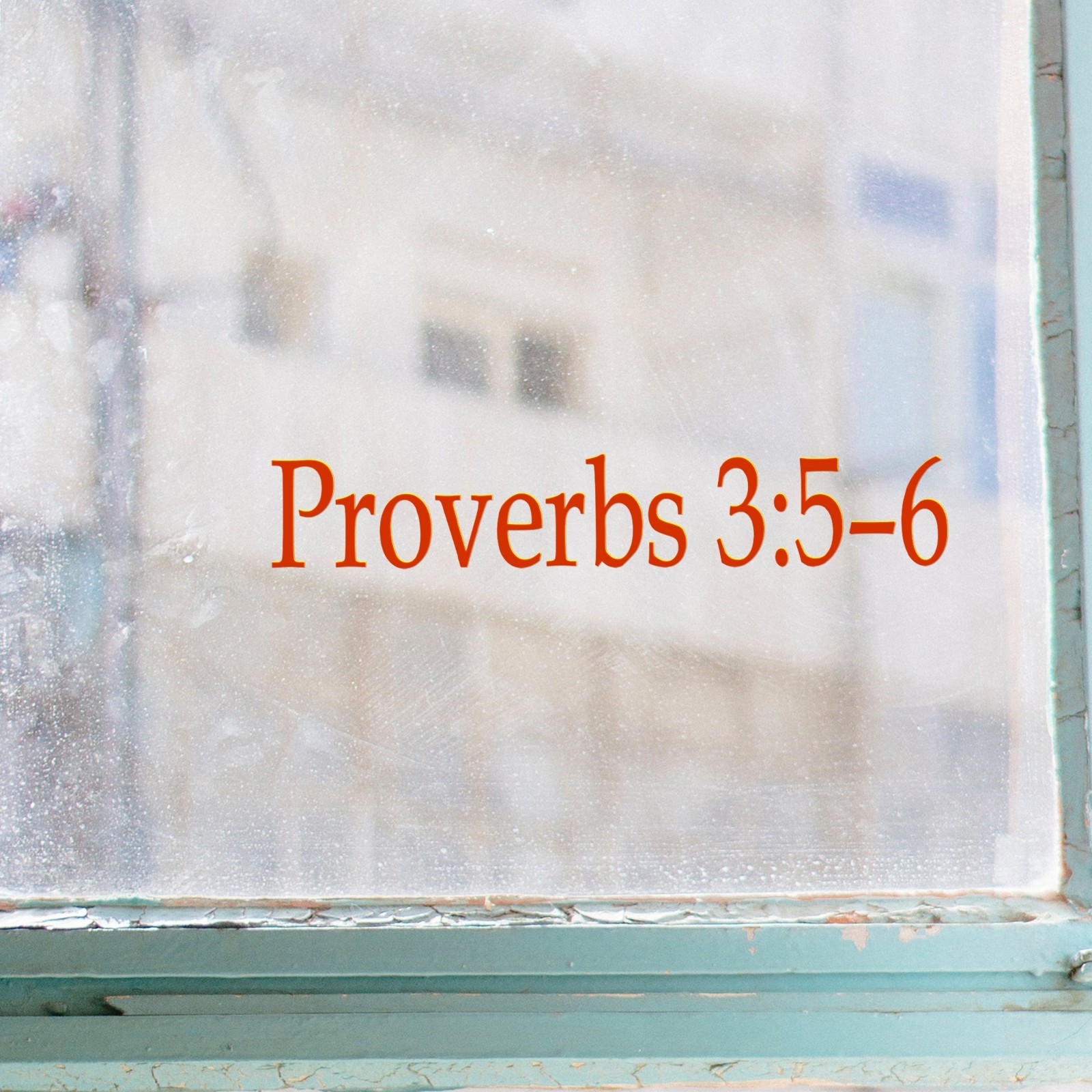 Proverbs 3:5-6 Vinyl Decal – Bible Verse Reference Sticker – Christian Faith Art