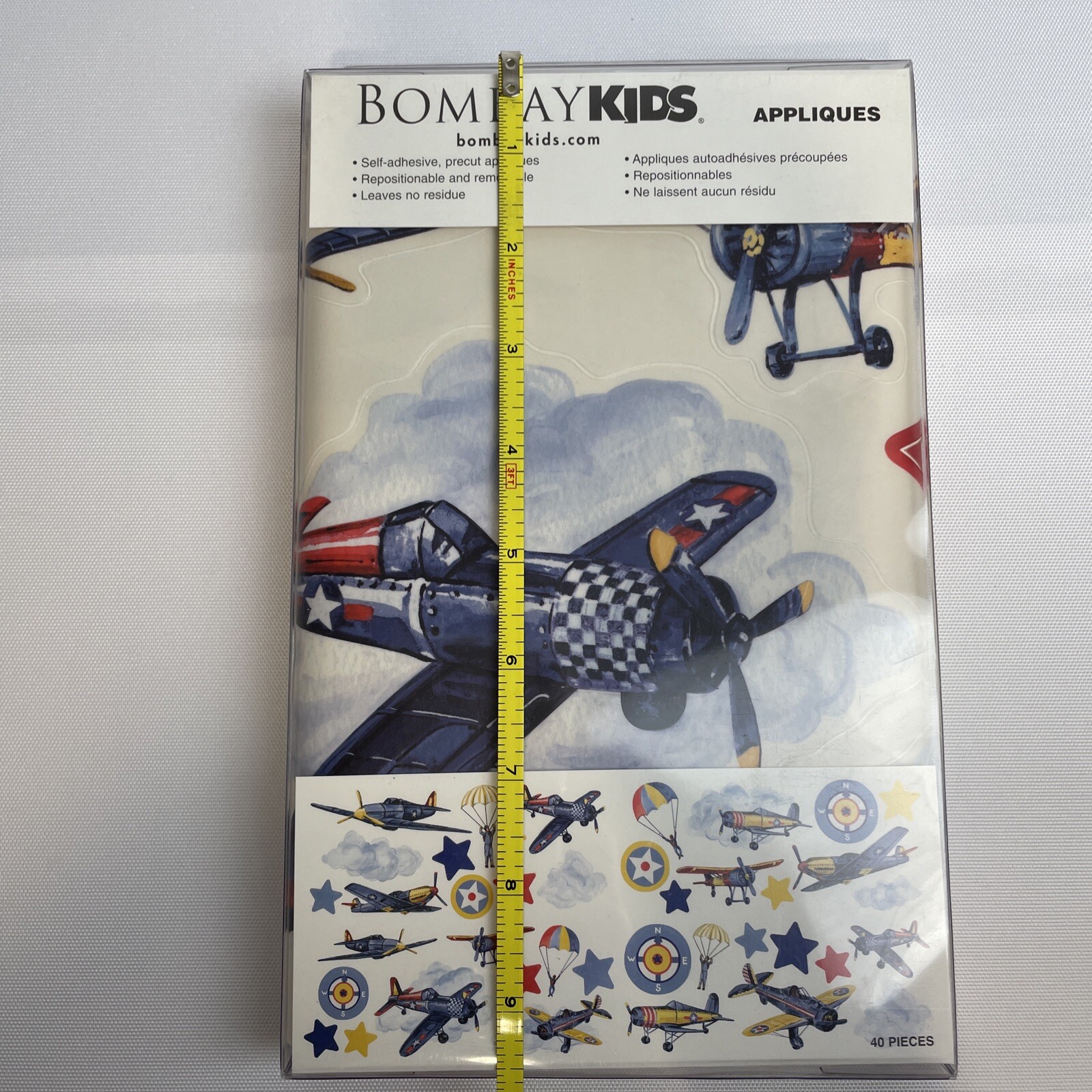 Bombay Kids – Bedroom Wall Appliques – Airplanes/ Parachutes /Military 40 Pieces