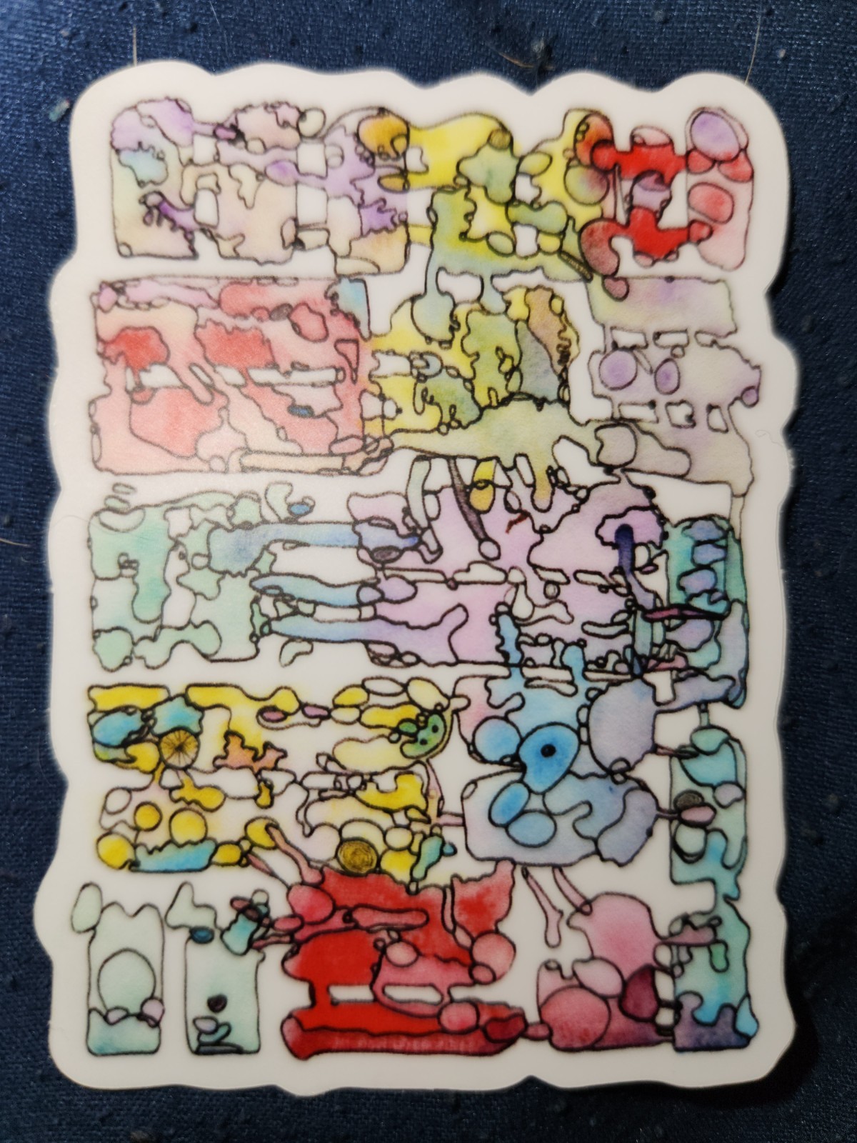 Pretty Monster Vinyl Sticker 2 x 3 – Print From An Original Watercolor Painting