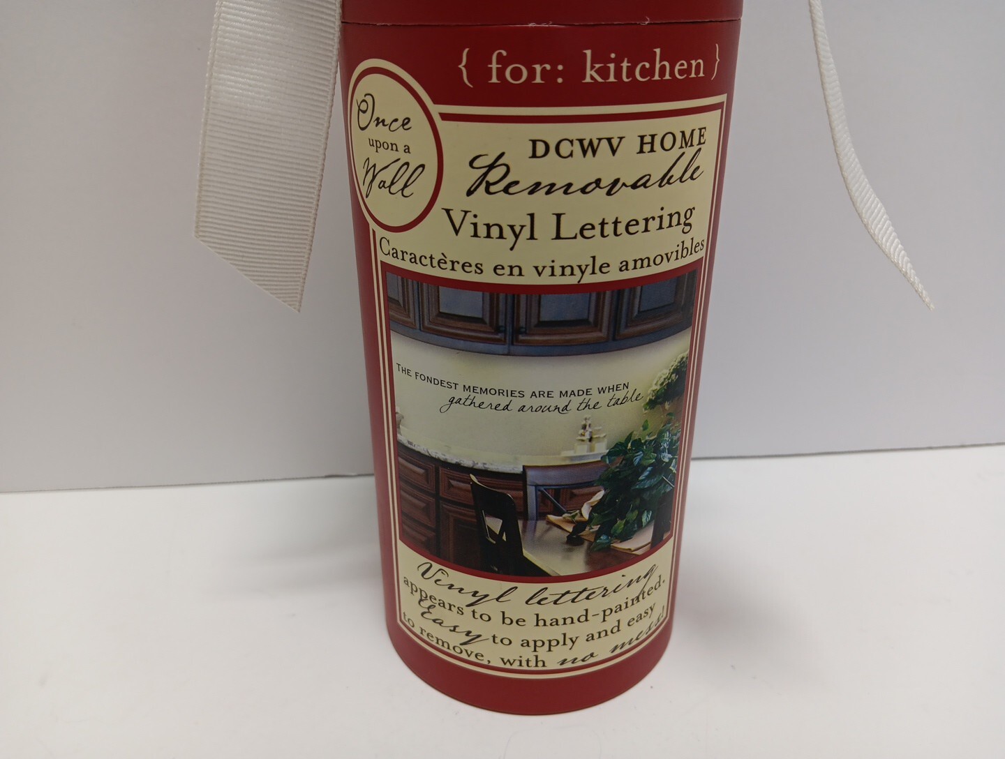 DCWV Home Removable Vinyl Wall Lettering NIB "…GATHERED AROUND THE TABLE"