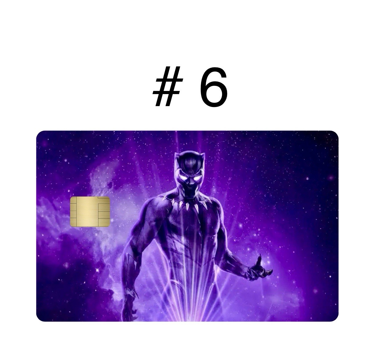 2 Black Panther Premium Print Bank Card Vinyl Skins Small Chip. Choose Any 2