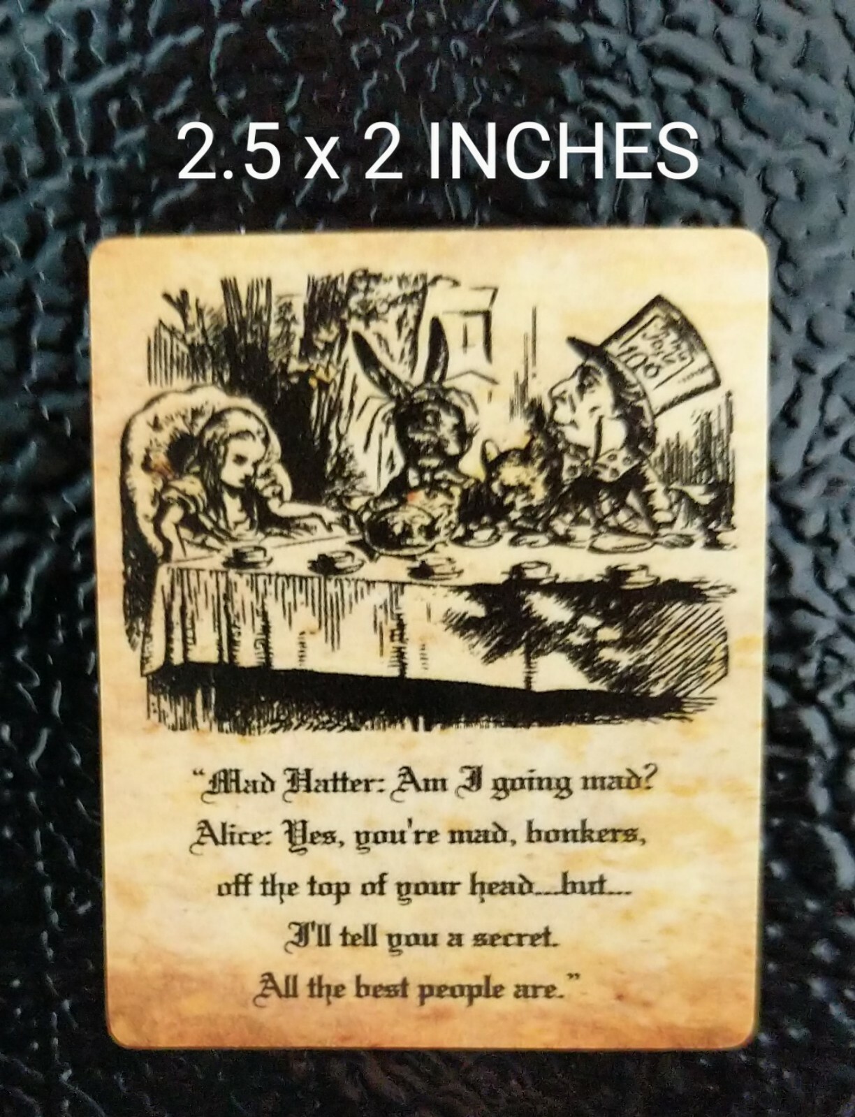 2.5" Classic Alice Adventures in Wonderland Hatter Rabbit Decal Vinyl Sticker
