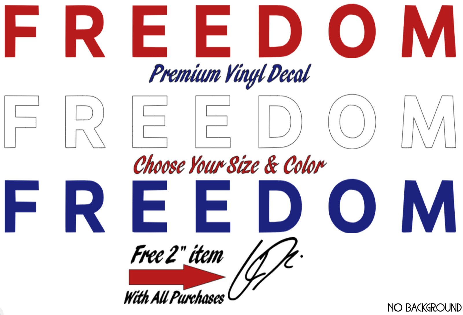 FREEDOM Vinyl Decal Sticker – Die Cut weatherproof – Charlie Kirk Patriotism USA