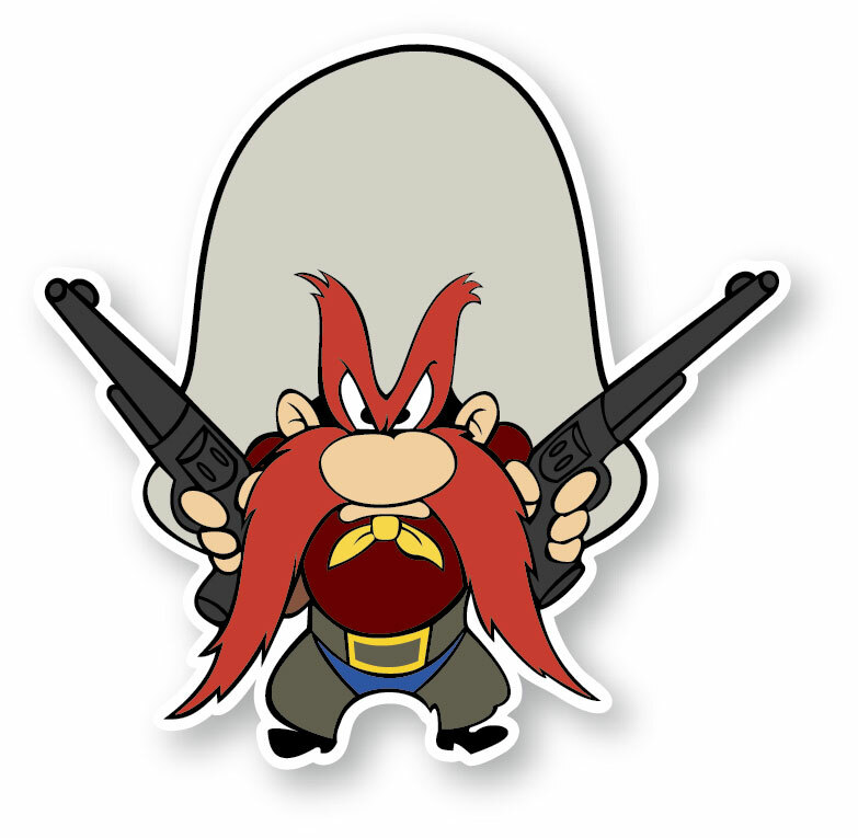 Yosemite Sam Cartoon Sticker laptop wall car phone truck RV